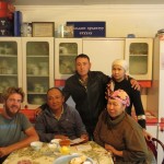 Cette famille nous accueille deux jours dans leur maison a Kochkor, Kyrgyzstan