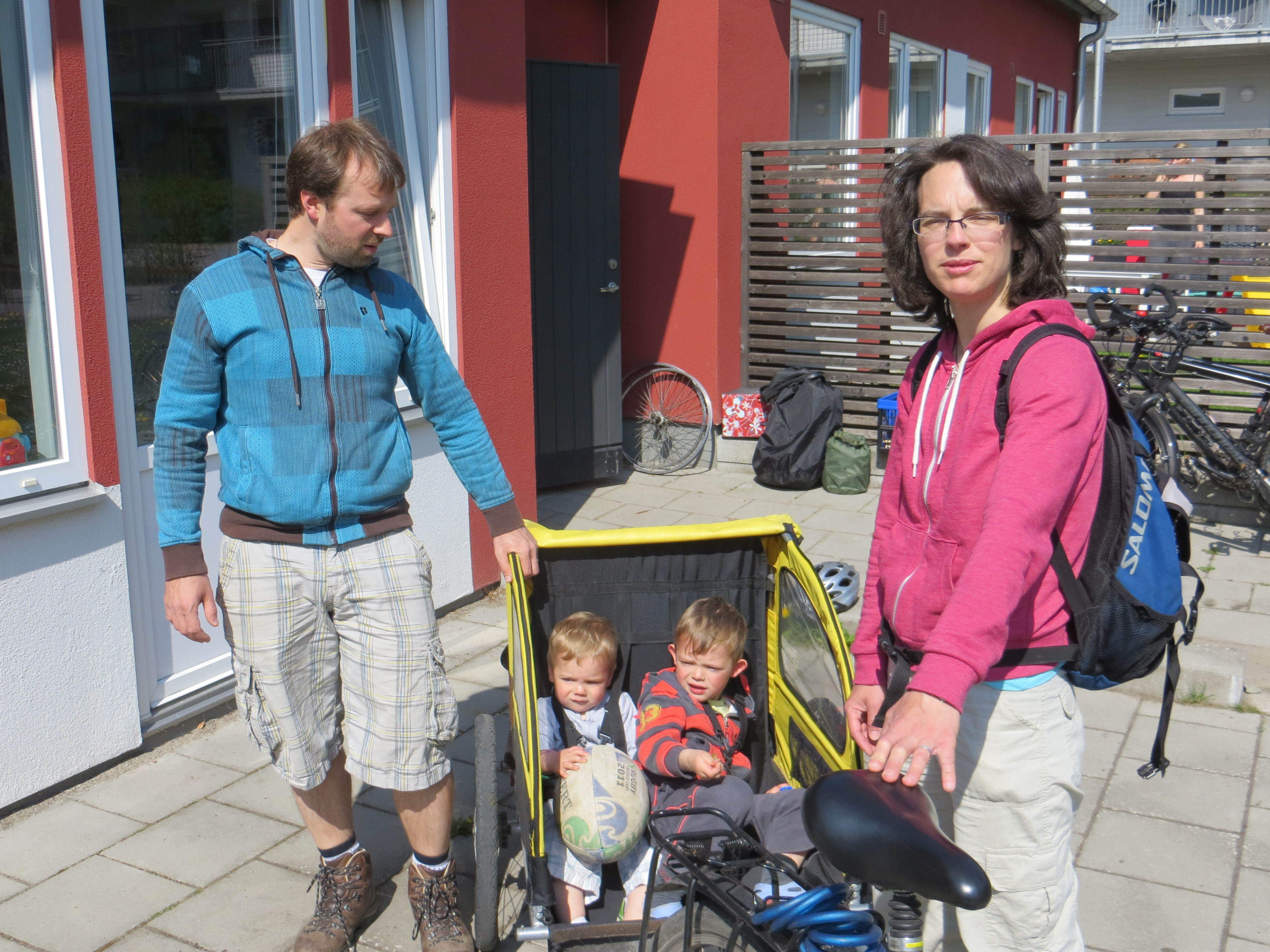 Delphine et Vincent et leurs deux enfants nous accueillent à Lund !! Trop top !